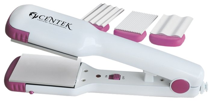 Изображение Щипцы для волос CENTEK CT-2005 (бел/роз) (35 Вт /160 °C/)
