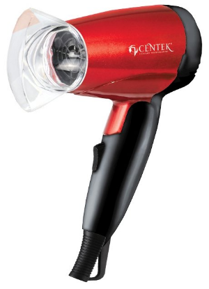 Изображение Компактный фен CENTEK CT-2230 RBL (1200 Вт /черный, красный)