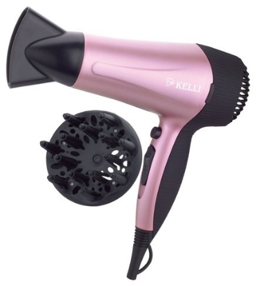 Изображение Фен Kelli KL-1109 (2000 Вт /розовый, черный)
