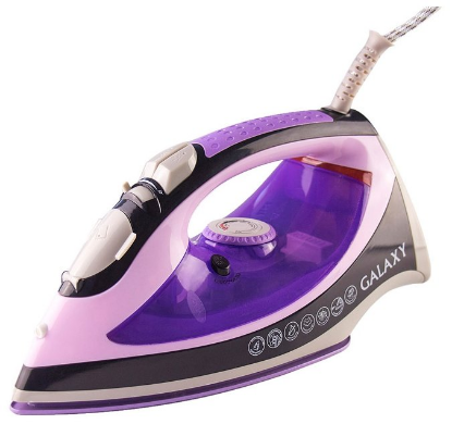 Изображение Утюг Galaxy GL6110 (2200 Вт/черный, фиолетовый)
