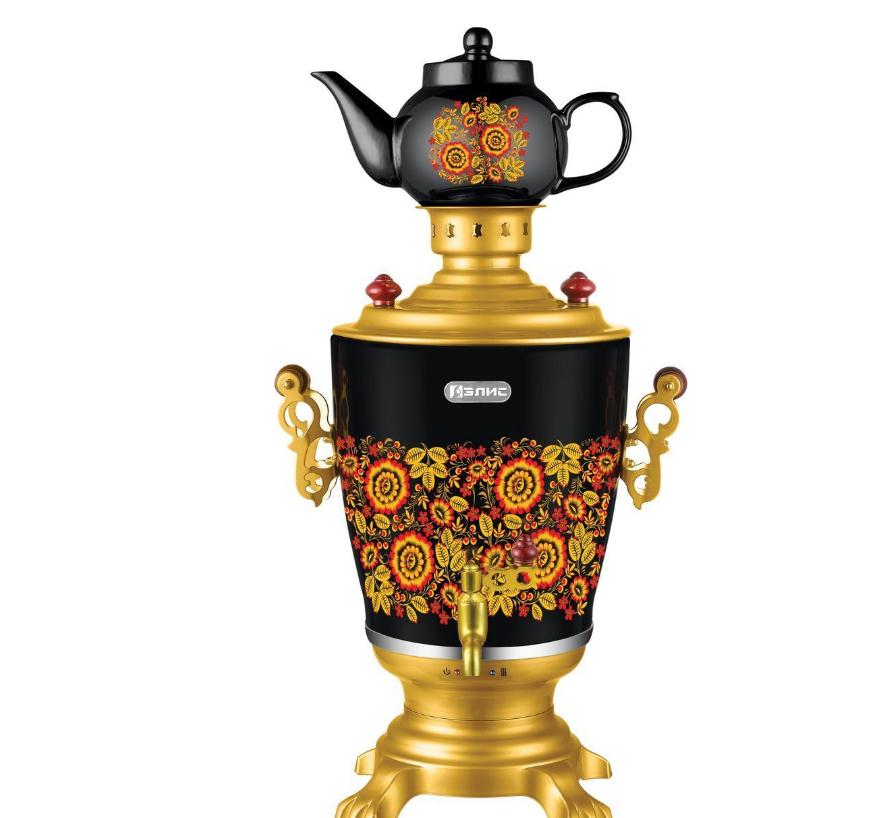 Изображение Электрический самовар Элис ЭЛ-4022 (4 л /2200 Вт /золотистый, черный)