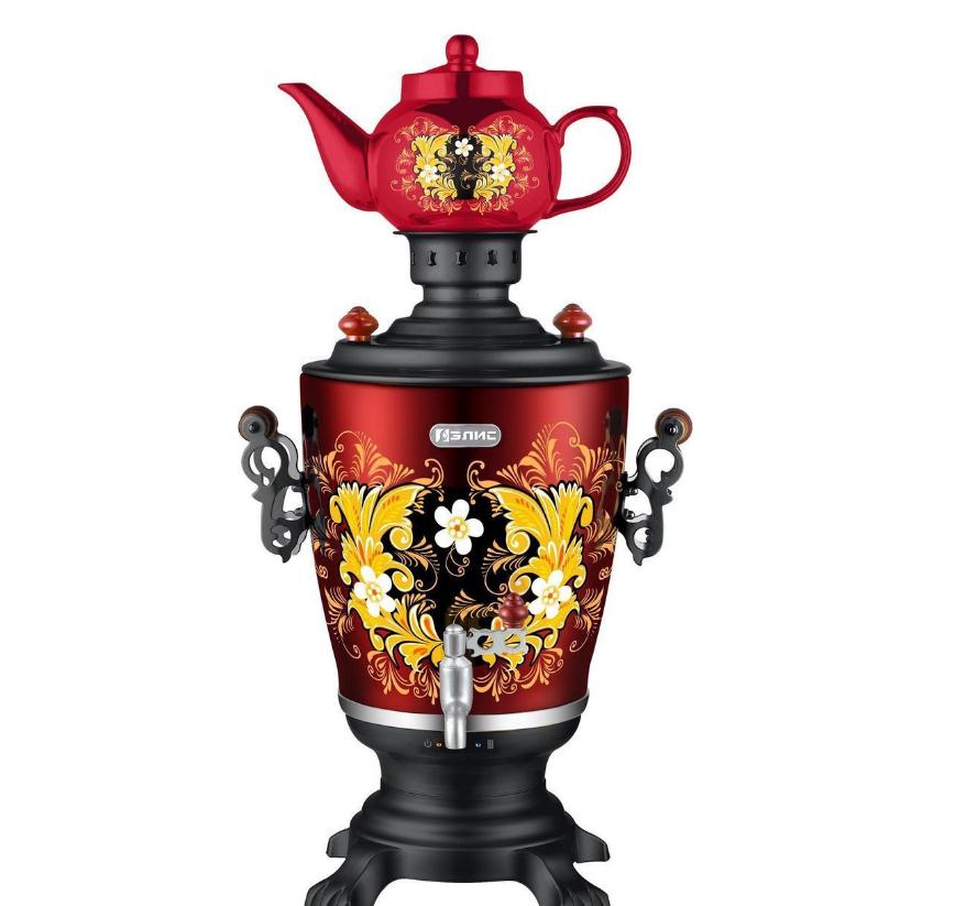 Изображение Электрический самовар Элис ЭЛ-4029 (4 л /2200 Вт /красный, черный)