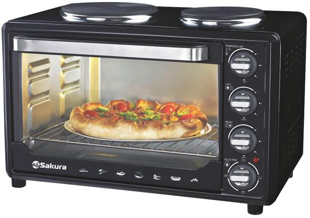 Изображение Электропечь Sakura SA-7001HBK (35 л /1600 Вт /черный)