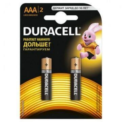 Изображение Батарейка DURACELL LR03-2BL BASIC CN 2шт/уп (AAA (R03,286,LR03) 1,5 В  щелочная (алкалиновая))