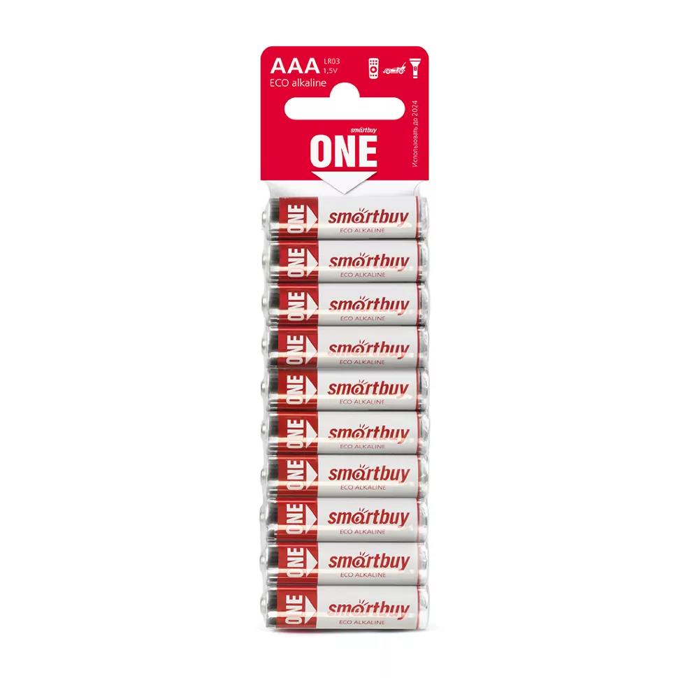 Изображение Батарейка SmartBuy ONE LR03/10B (SOBA-3A10B-Eco) 10шт/уп (AAA (R03,286,LR03) 1,5 В  щелочная (алкалиновая))