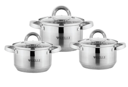 Изображение Набор посуды Kelli KL-4246 серебристый