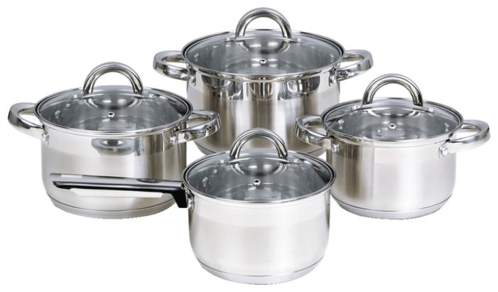 Изображение Набор посуды Kelli KL-4266 серебристый
