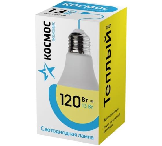 Изображение Лампа светодиодная Космос Экономик A60 E2730 Е27 3000К 13 Вт