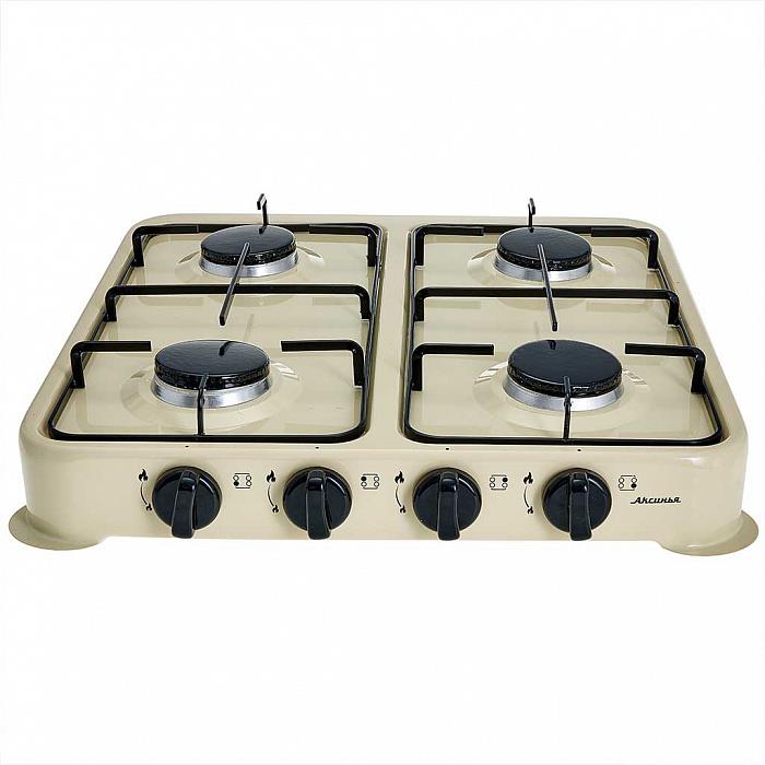 Изображение Плита настольная Аксинья КС-108 (газовая, эмаль, бежевый)