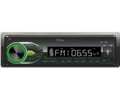 Изображение Автомагнитола FIVE F22G, (4x50 Вт, монохромный дисплей, черный, зеленый)