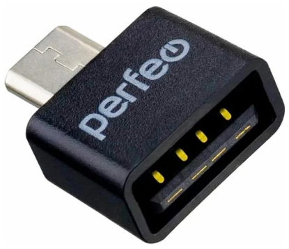 Изображение Переходник Perfeo PF-VI-O010 USB 2.0 A Micro USB 2.0 B черный