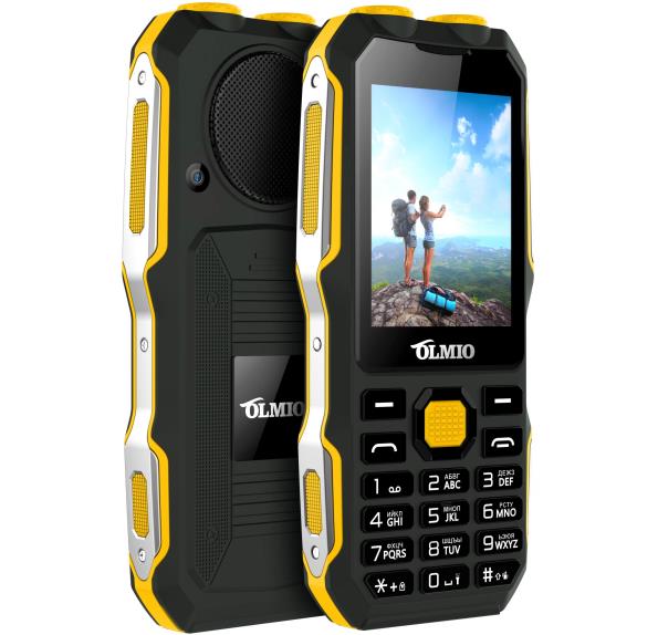 Изображение Мобильный телефон OLMIO X02,желтый, черный