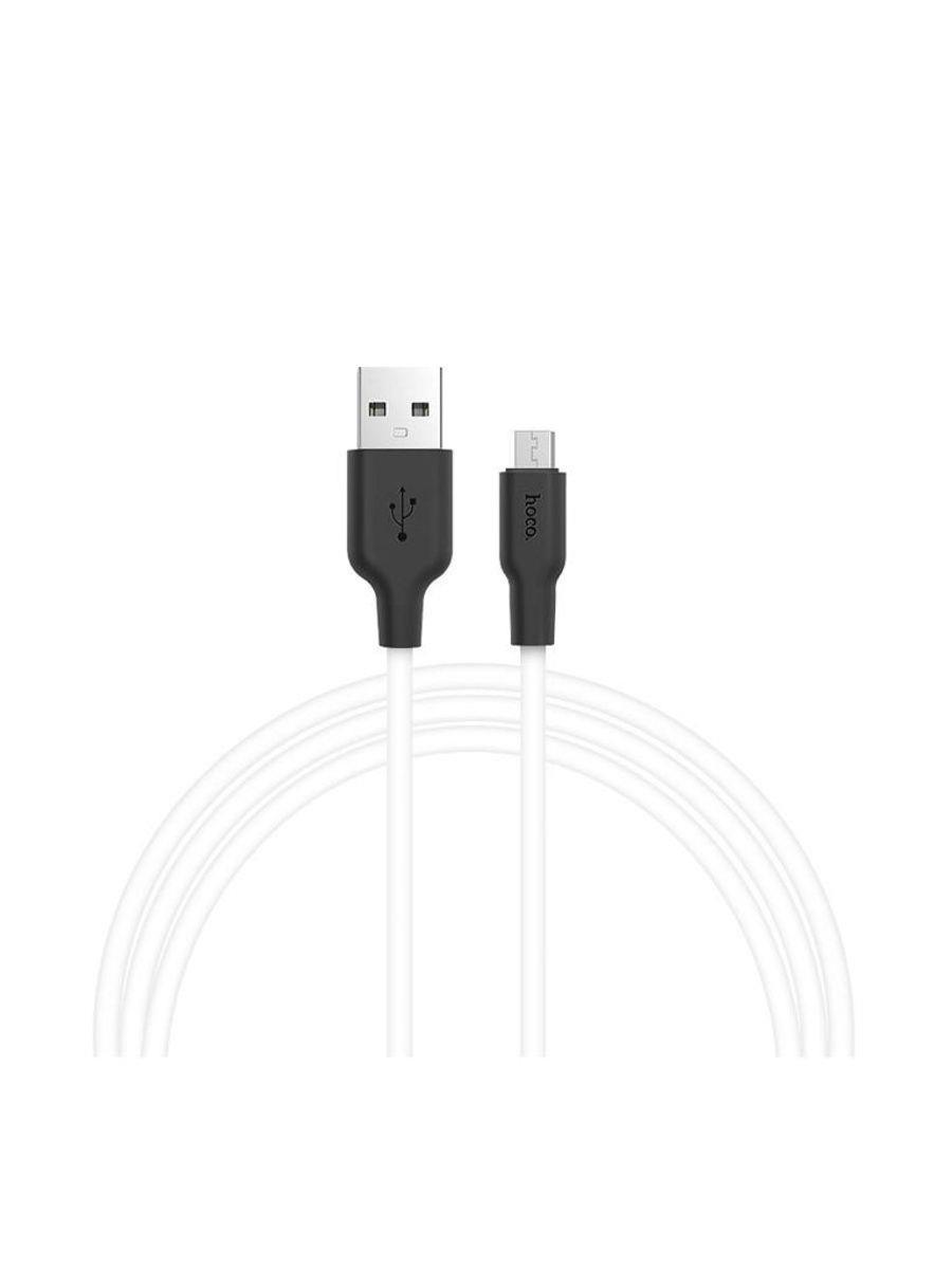 Изображение Кабель соединительный Hoco HC-71389 X21 USB 2.0 A Micro USB 2.0 B белый, черный 1 м