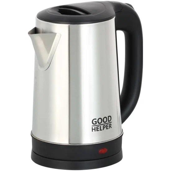 Изображение Электрический чайник Goodhelper KS-18B08 (1500 Вт/1,8 л /пластик, нержавеющая сталь/черный, серебристый)