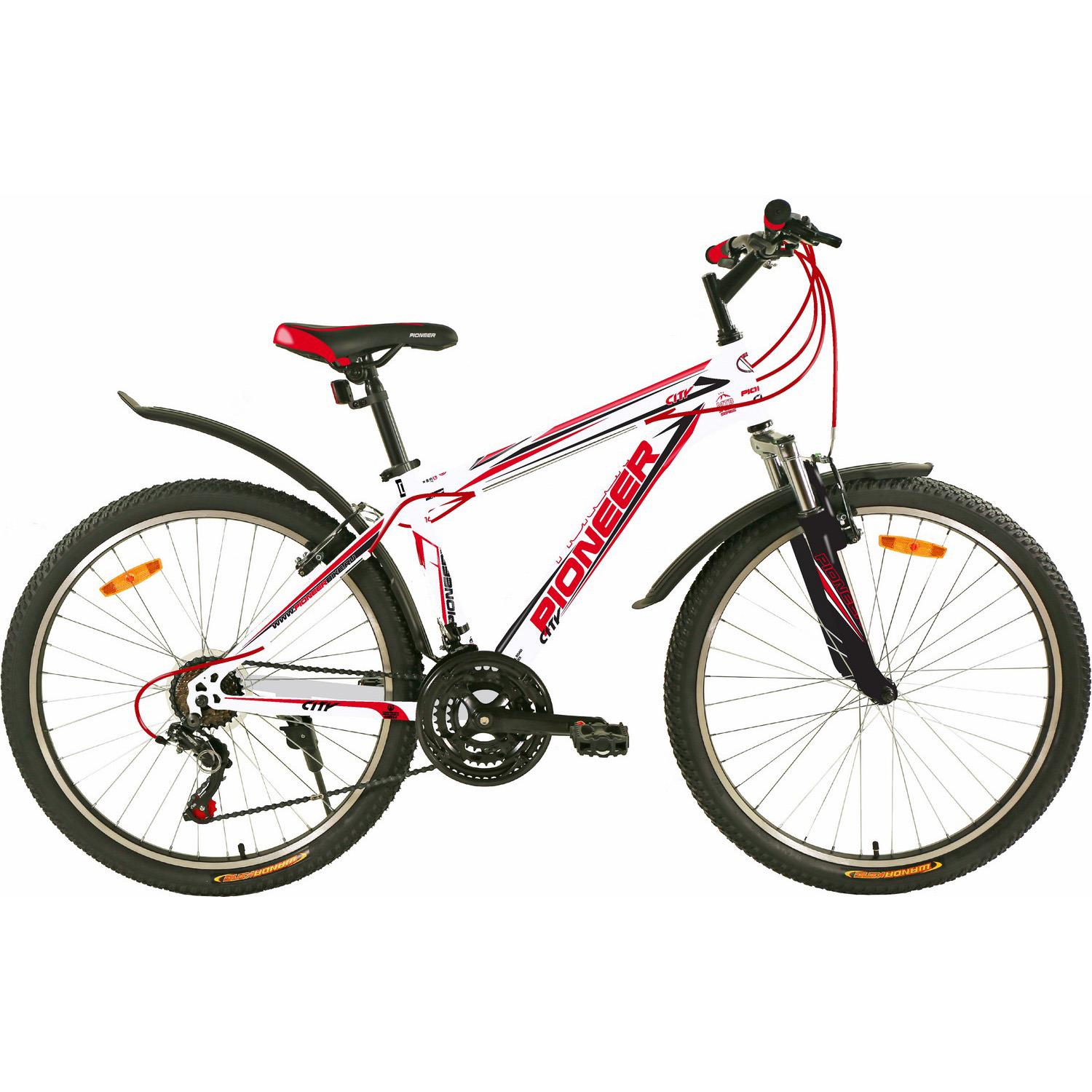 Изображение Велосипед Pioneer City 26 (красный, белый, черный/26 "/16.0 ")-2022 года