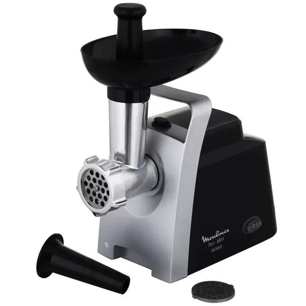Изображение Мясорубка Moulinex ME106832 (1400 Вт /1,7 кг/мин/серебристый, черный)