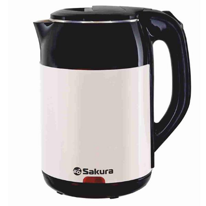 Изображение Электрический чайник Sakura SA-2168BW (1800 Вт/1,8 л /металл/белый, черный)