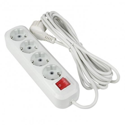 Изображение Сетевой фильтр EKF UBA16-310-4-05i 5 м, белый