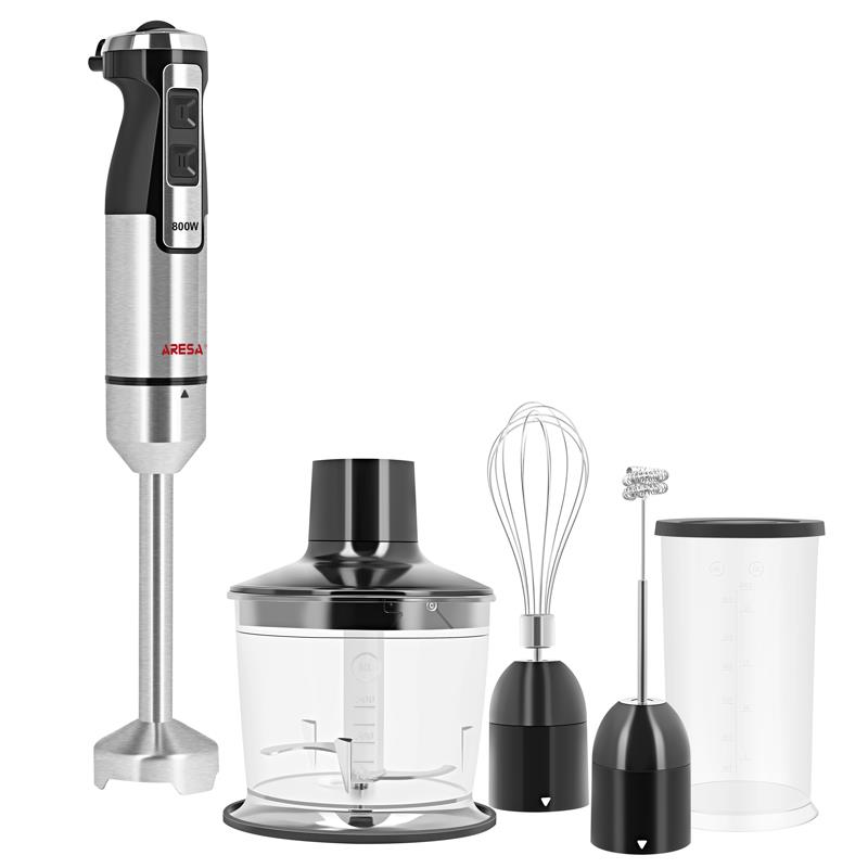 Изображение Блендер Aresa AR-1126 (погружной/800 Вт/серебристый, черный)