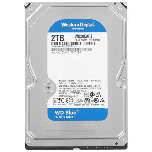 Изображение Жесткий диск 3.5" 2000 ГБ Western Digital Blue WD20EARZ, 5400 rpm, 64 МБ