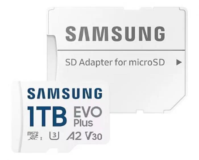 Изображение Карта памяти Samsung MicroSDXC EVO Plus Video Class 30 1024 Гб адаптер на SD MB-MC1T0SA/EU