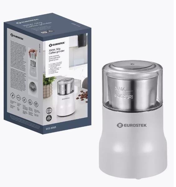 Изображение Кофемолка Eurostek ECG-9003 (50 г/350 Вт /белый)