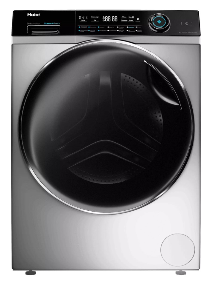 Изображение Стиральная машина Haier HW80-B14979S, серебристый (фронтальная, 8 кг, 1400 об/мин )