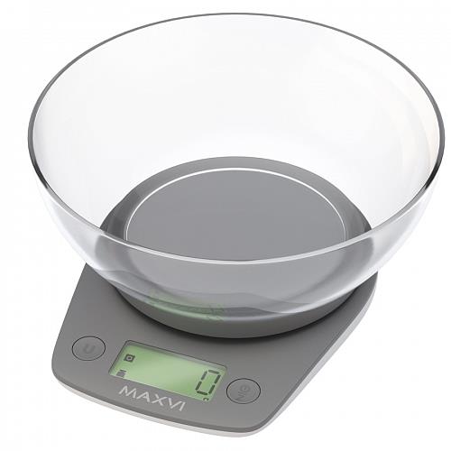 Изображение Весы кухонные MAXVI KS102P grey (серый)