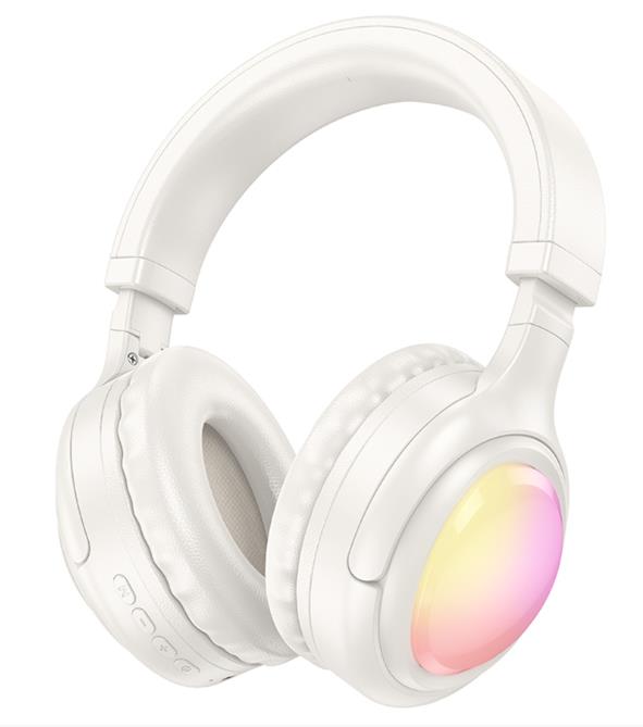 Изображение Bluetooth-гарнитура/наушники Hoco (6942007618823) W48 Bluetooth 5.3 Milky White (кремовый)