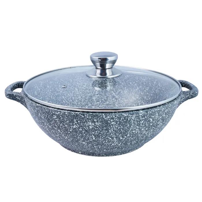 Изображение Казан Традиция ТМ0283 а/пр литой 28см стекл/кр Мрамор алюминий 4 л