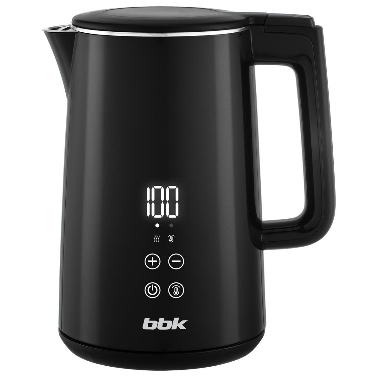 Изображение Электрический чайник BBK EK1501 (2200 Вт/1,5 л /пластик, нержавеющая сталь/черный)
