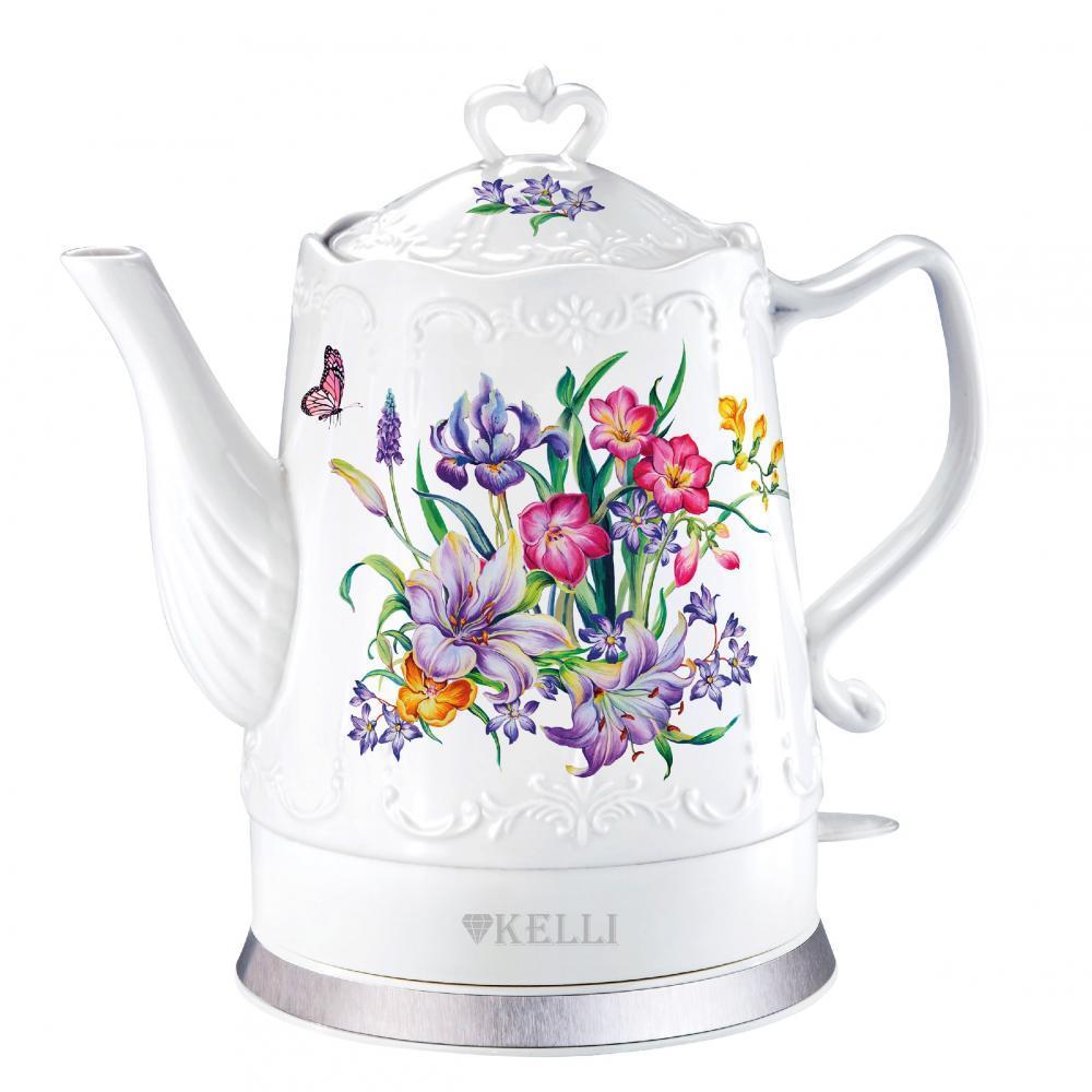 Изображение Электрический чайник Kelli KL-1421 (2400 Вт/1,7 л /керамика/белый)