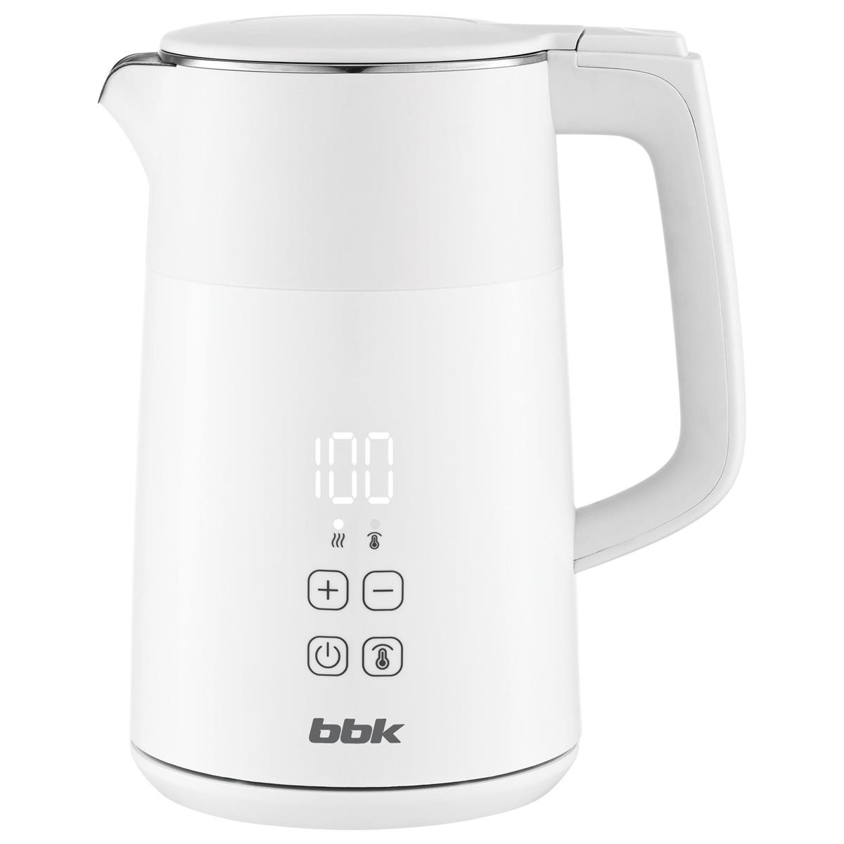 Изображение Электрический чайник BBK EK1704 (2200 Вт/1,7 л /пластик, нержавеющая сталь/белый)