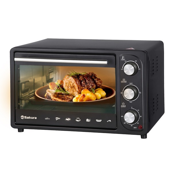 Изображение Электропечь Sakura SA-7004B (18 л /1300 Вт /черный)