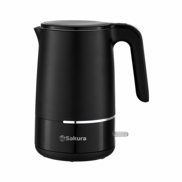 Изображение Электрический чайник Sakura SA-2176BK (1800 Вт/1,7 л /пластик, нержавеющая сталь/черный)