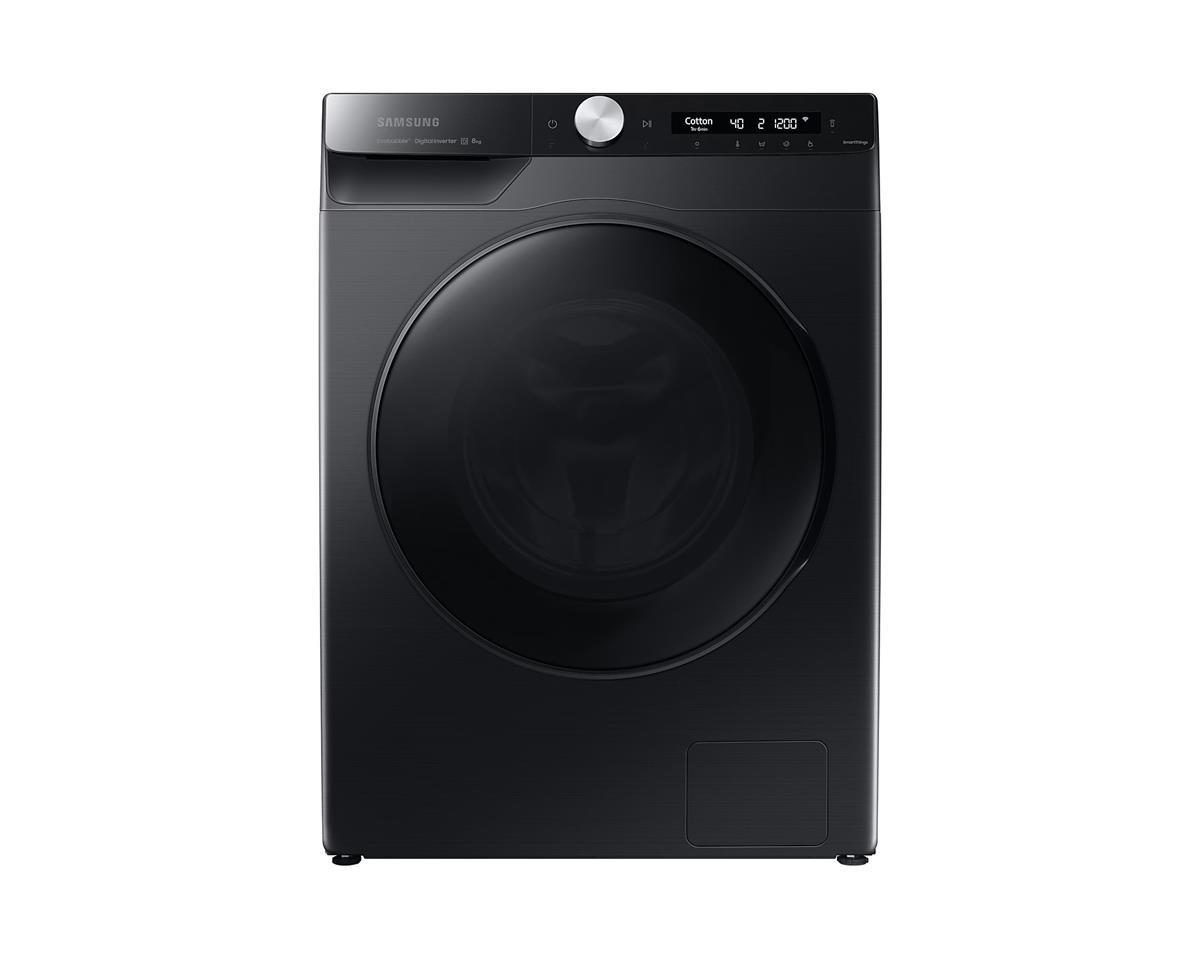 Изображение Стиральная машина Samsung WW80AG6L28BB, черный (фронтальная, 8 кг, 1200 об/мин )