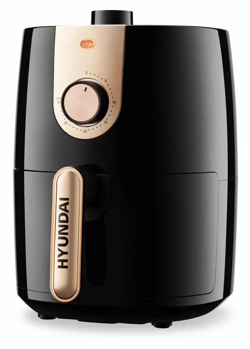 Изображение Аэрогриль Hyundai HYF-2057 черный и золотистый (1000 Вт /2 л )
