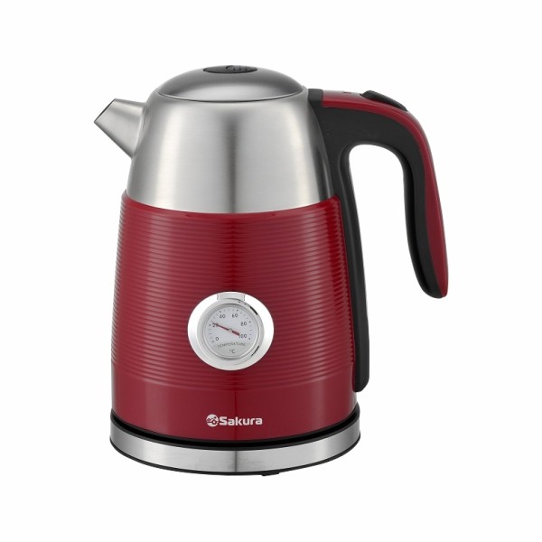 Изображение Электрический чайник Sakura SA-2178R (2200 Вт/1,7 л /пластик, нержавеющая сталь/красный)
