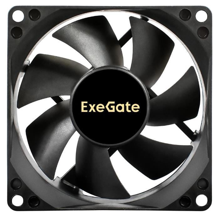 Изображение Вентилятор ExeGate ES08025B3P (2000 об/мин , 80x80x25 мм,3-pin)
