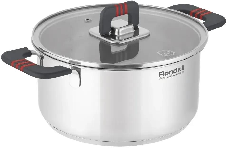 Изображение Кастрюля Rondell Stripes RDS-1637 20см, с крышкой, стальной (2,8 л )