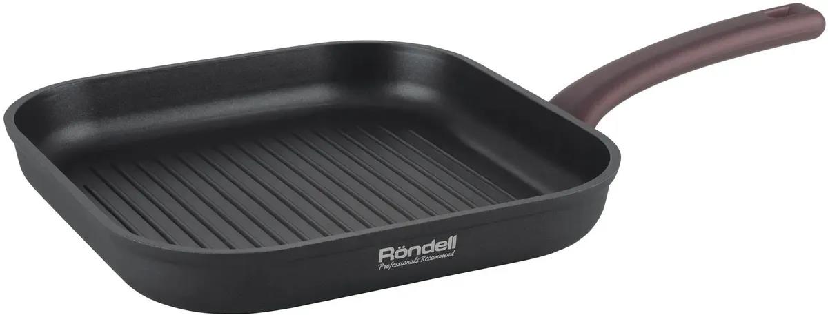 Изображение Сковорода-гриль Rondell Fest RDA-1525 квадратная, покрытие: Xylan Plus ручка несъемная (без крышки) черный (26 см )