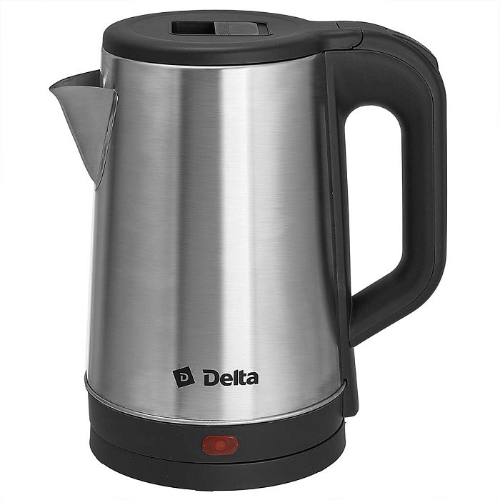 Изображение Электрический чайник DELTA DL-1118 (1500 Вт/1,8 л /пластик, нержавеющая сталь/сталь)