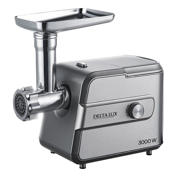 Изображение Мясорубка DELTA LUX DE-603M (3000 Вт /2,2 кг/мин/серый)