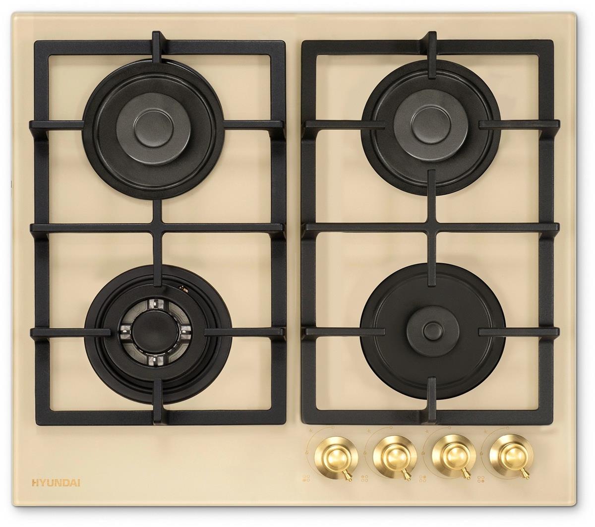 Изображение Варочная панель Hyundai HHG 6434 BE (бежевый)