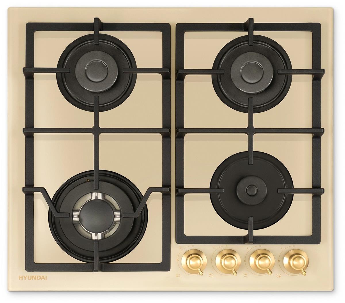 Изображение Варочная панель Hyundai HHG 6436 BE (бежевый)