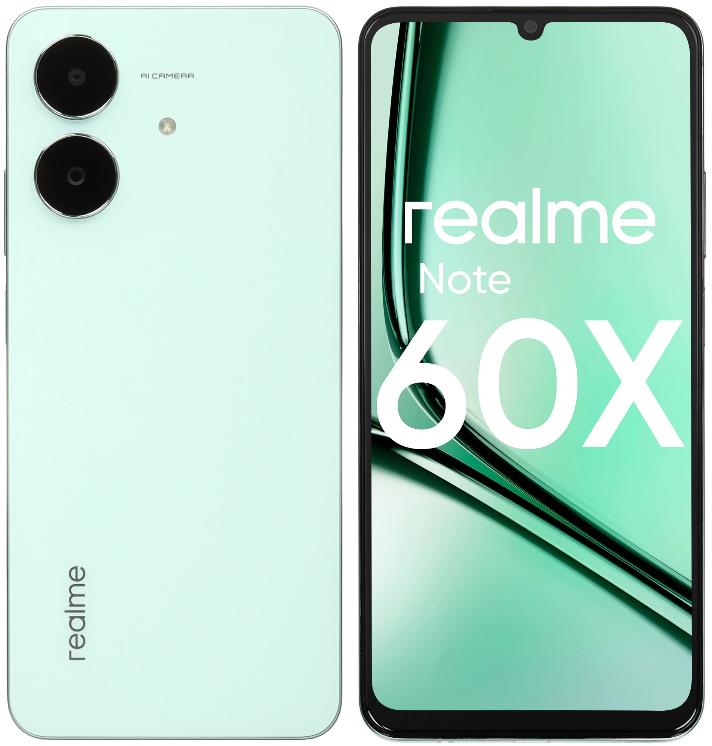 Изображение Смартфон Realme Note 60x (128 Гб/4 Гб) зеленый