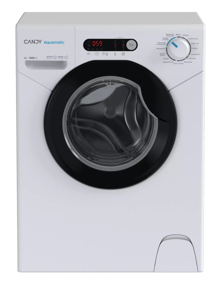 Изображение Стиральная машина Candy AQUE 1043DR-07, белый (фронтальная, 4 кг, 1000 об/мин )