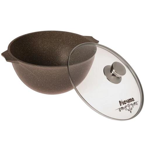 Изображение Казан Мечта 56806 со стеклянной крышкой. "Гранит brown"  алюминий 6 л