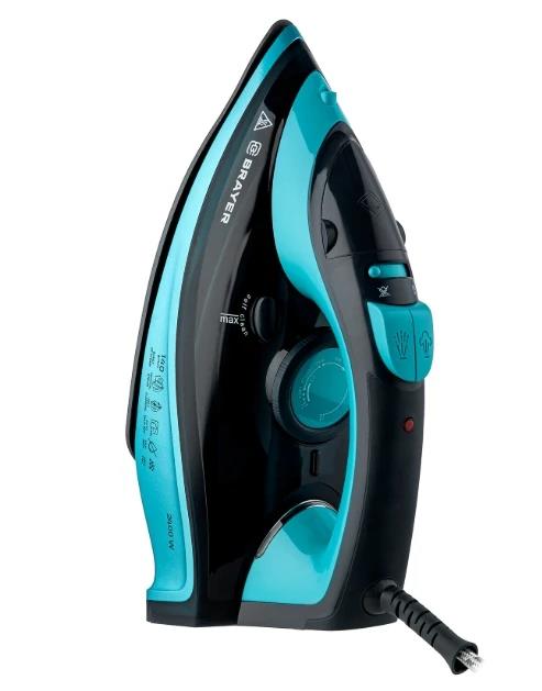 Изображение Утюг Brayer BR4019 (2400 Вт/черный, голубой)