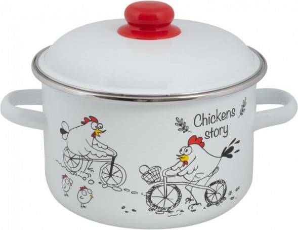 Изображение Кастрюля FOOD ATELIER 1RD201M Chickens’stories эмал цил (4 л )